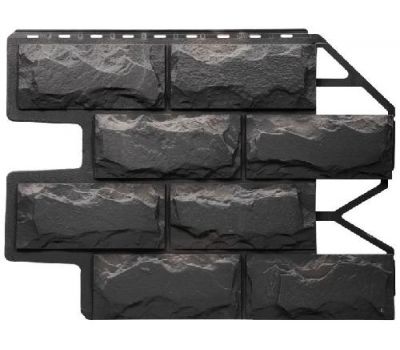 Фасадные панели (цокольный сайдинг) Блок - Темно-серый от производителя  Fineber по цене 490 р Фасадные панели (цокольный сайдинг) Блок - Темно-серый от производителя  Fineber по цене 490 р