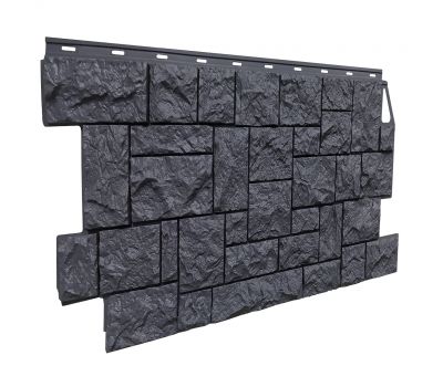 Фасадные панели (цокольный сайдинг) коллекция камень дикий - Асфальт от производителя  Fineber по цене 740 р Фасадные панели (цокольный сайдинг) коллекция камень дикий - Асфальт от производителя  Fineber по цене 740 р