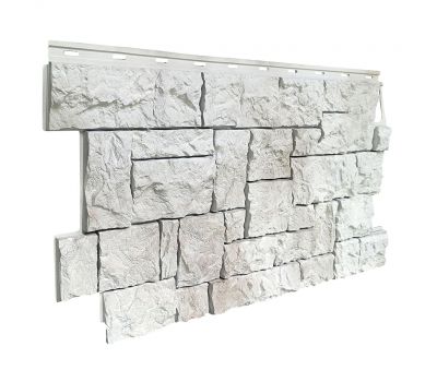 Фасадные панели (цокольный сайдинг) коллекция камень дикий - Жемчужный от производителя  Fineber по цене 740 р Фасадные панели (цокольный сайдинг) коллекция камень дикий - Жемчужный от производителя  Fineber по цене 740 р