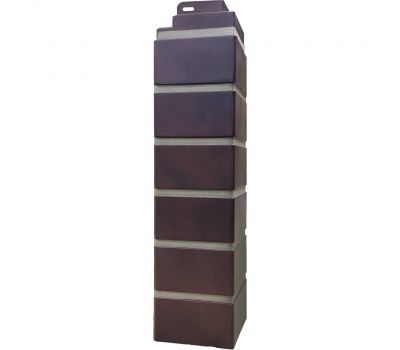 Угол наружный Кирпич Клинкерный 3D Коричнево-Чёрный от производителя  Fineber по цене 490 р Угол наружный Кирпич Клинкерный 3D Коричнево-Чёрный от производителя  Fineber по цене 490 р