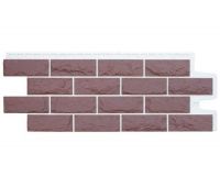 Фасадные панели Колотый Камень Элит Каштан (белый шов) Фасадные панели Колотый Камень Элит Каштан (белый шов)
