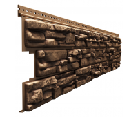 Фасадные панели - серия LUX ROCKY под камень Орех Фасадные панели - серия LUX ROCKY под камень Орех