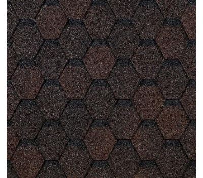Гибкая черепица Шестигранник Коричневый от производителя  Docke по цене 359 р Гибкая черепица Шестигранник Коричневый от производителя  Docke по цене 359 р