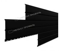 Металлический сайдинг Lбрус-15х240 (PURMAN-20-9005-0.5) Черный тёмный Металлический сайдинг Lбрус-15х240 (PURMAN-20-9005-0.5) Черный тёмный