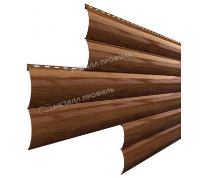 Металлический сайдинг Woodstock-28х330 (ECOSTEEL-01-МореныйДуб-0.5) от производителя  Металл Профиль по цене 1 550 р