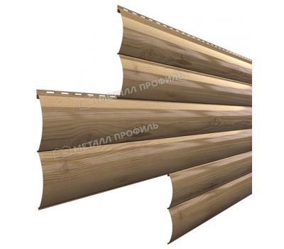 Металлический сайдинг Woodstock-В-28х330 (ECOSTEEL-01-Сосна-0.5) от производителя  Металл Профиль по цене 1 550 р