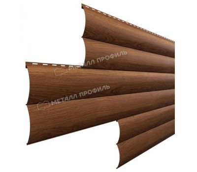 Металлический сайдинг Woodstock-В-28х330 (ECOSTEEL_MA-01-МореныйДуб-0.5) от производителя  Металл Профиль по цене 1 550 р
