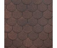 Гибкая черепица КОЛЬЧУГА Коричневый