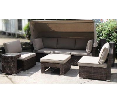 Трансформер-Диван плетеный из иск. ротанга AFM-320B Brown от производителя  Afina по цене 149 500 р Трансформер-Диван плетеный из иск. ротанга AFM-320B Brown от производителя  Afina по цене 149 500 р