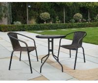 Комплект плетеной мебели из иск. ротанга Асоль-LR02 LRC-02/LRT-02-D60 Dark Brown Комплект плетеной мебели из иск. ротанга Асоль-LR02 LRC-02/LRT-02-D60 Dark Brown