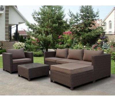 Комплект мебели плетеной из иск. ротанга YR821A Brown/Beige от производителя  Afina по цене 119 000 р Комплект мебели плетеной из иск. ротанга YR821A Brown/Beige от производителя  Afina по цене 119 000 р