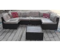 Трансформер-Диван модульный плетеный из иск. ротанга YR822D Brown/Beige Трансформер-Диван модульный плетеный из иск. ротанга YR822D Brown/Beige