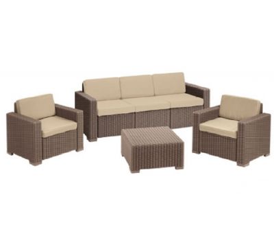 Комплект мебели California 3 Seater Капучино  от производителя  Allibert по цене 66 930 р Комплект мебели California 3 Seater Капучино  от производителя  Allibert по цене 66 930 р