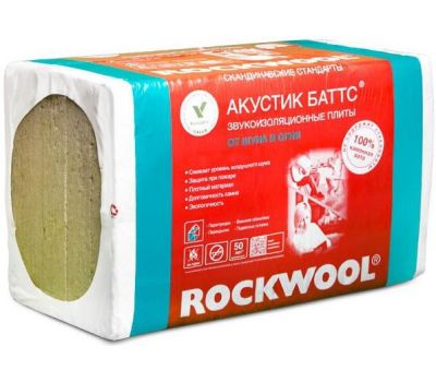 Утеплитель Акустик Баттс 50X600X1000 от производителя  Rockwool по цене 1 800 р Утеплитель Акустик Баттс 50X600X1000 от производителя  Rockwool по цене 1 800 р