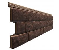 Фасадные панели - серия LUX BERGART под камень Кедровый орех  Фасадные панели - серия LUX BERGART под камень Кедровый орех