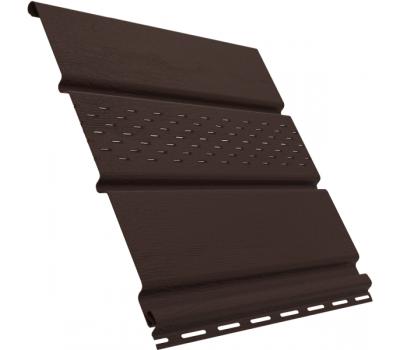 Софит перфорация по центру Коричневый от производителя  Ю-Пласт по цене 597 р