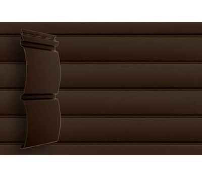 Виниловый сайдинг классик D4.8 Блокхаус - Темный Дуб от производителя  Grand Line по цене 519 р