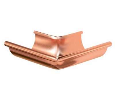 Угол желоба, наружный 90° Медь 125/90 от производителя  Aquasystem по цене 7 349 р Угол желоба, наружный 90° Медь 125/90 от производителя  Aquasystem по цене 7 349 р