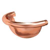 Заглушка желоба полукруглая Медь 125/90 Заглушка желоба полукруглая Медь 125/90