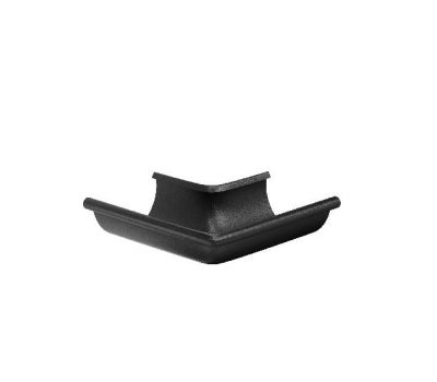 Угол желоба, наружный 90° RAL 9005 Чёрный 125/90 от производителя  Aquasystem по цене 797 р