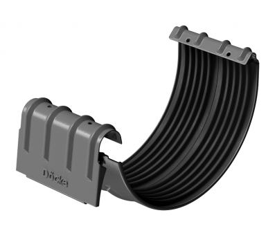 Соединитель желобов с замком D125, ГРАФИТ (RAL 7024) от производителя  Docke по цене 430 р Соединитель желобов с замком D125, ГРАФИТ (RAL 7024) от производителя  Docke по цене 430 р