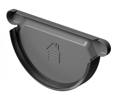 Заглушка желоба D125, ГРАФИТ (RAL 7024) от производителя  Docke по цене 360 р Заглушка желоба D125, ГРАФИТ (RAL 7024) от производителя  Docke по цене 360 р