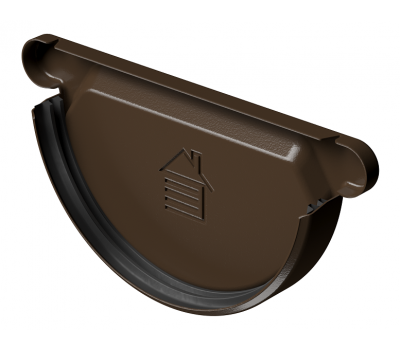 Заглушка желоба D125, КАШТАН (RAL 8017) от производителя  Docke по цене 360 р