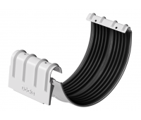 Соединитель желобов с замком D125, ПЛОМБИР (RAL 9010) Соединитель желобов с замком D125, ПЛОМБИР (RAL 9010)