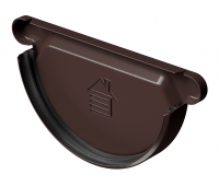 Заглушка желоба D125, ШОКОЛАД (RAL 8019) Заглушка желоба D125, ШОКОЛАД (RAL 8019)