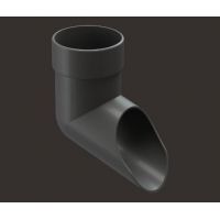 Отвод Lux ПВХ Графит Отвод Lux ПВХ Графит