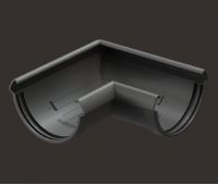 Угол желоба универсальный 90° Lux ПВХ Графит Угол желоба универсальный 90° Lux ПВХ Графит