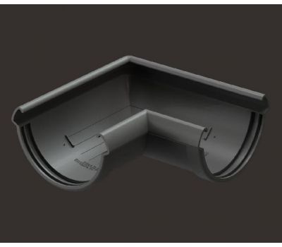 Угол желоба универсальный 90° Lux ПВХ Графит от производителя Docke по цене 532 р Угол желоба универсальный 90° Lux ПВХ Графит от производителя Docke по цене 532 р